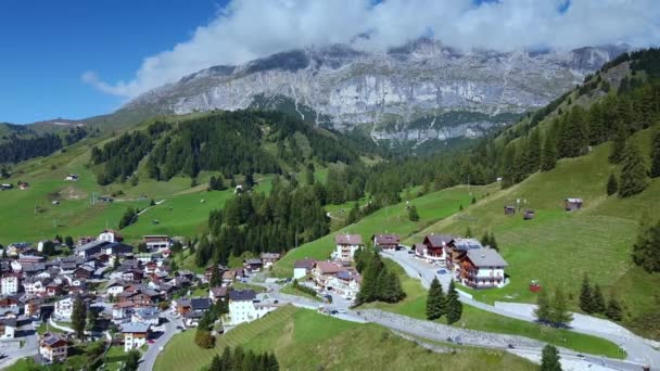 Astonishing aerial view of valley hidden away in mountains — Stock Video