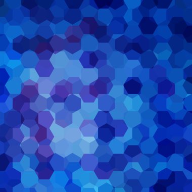 Altıgenli vektör arka planı. Kapak tasarımı, kitap tasarımı, web sitesi arka plan kullanılabilir. Vektör illüstrasyon. Mavi, mor renkler.