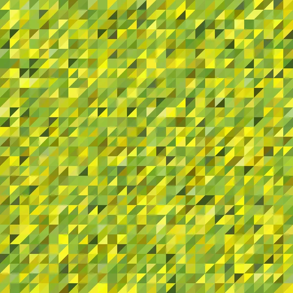 Abstrato fundo em mosaico sem costura. Fundo geométrico triangular. Ilustração vetorial. Verde, cores amarelas . — Vetor de Stock