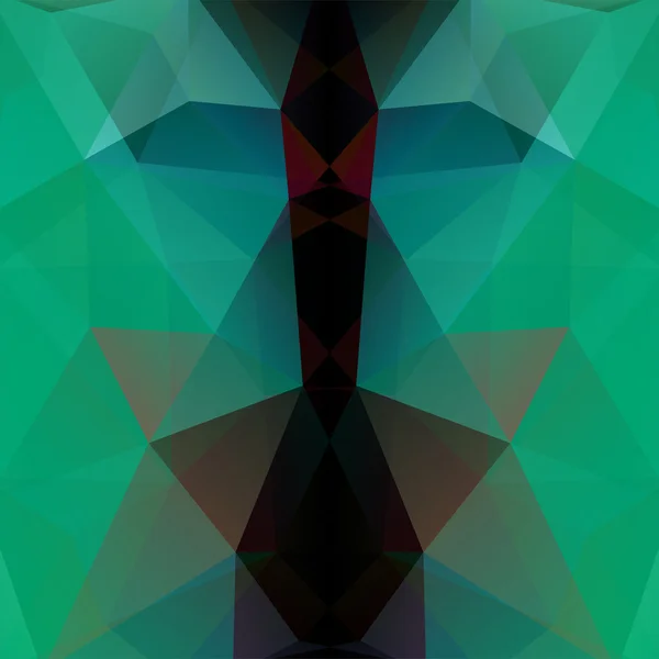 Fond fait de triangles. Des couleurs vertes et noires. Composition carrée aux formes géométriques. Eps 10 — Image vectorielle