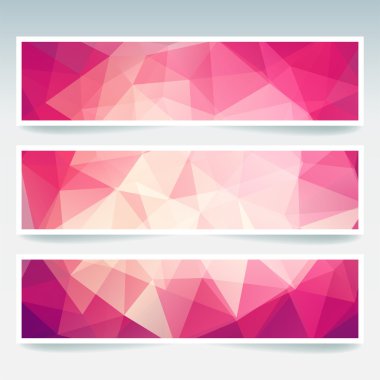 Soyut geometrik afiş kümesi