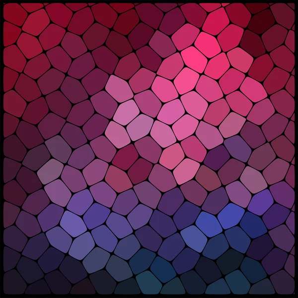 Abstracte achtergrond bestaande uit roze, blauwe geometrische vormen met dikke zwarte randen, vector illustratie. — Stockvector