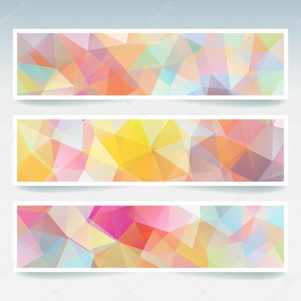 Abstract banners set 