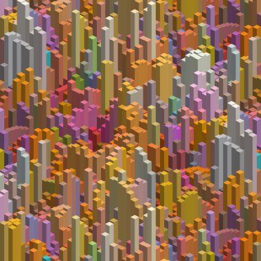 Soyut desendeki küpler