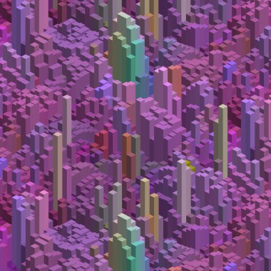 soyut renkli küpler