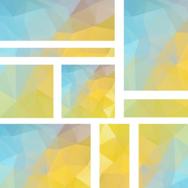 Düşük Poli arka planlar Set.