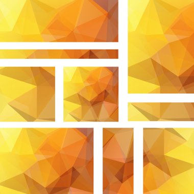 Düşük Poli arka planlar Set