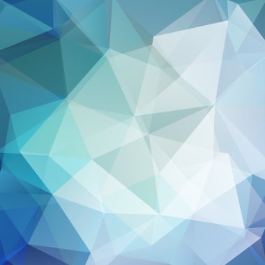 Poligonal vektör arka plan. Kullanılabilir kapak tasarımı, kitap tasarımı, Web sitesi arka plan. Vektör çizim. Mavi, beyaz renkler