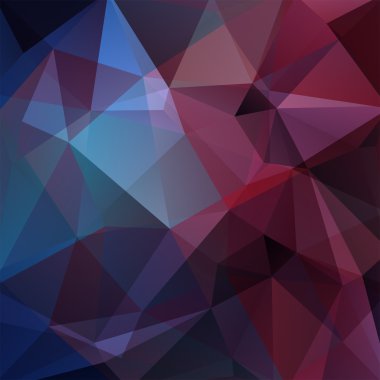 Geometrik şekillerin arka planı. Koyu mozaik deseni. Vektör Eps 10. Vektör illüstrasyon. Mor, mavi renkler.