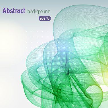 Arka plan düz çizgileri ile. Renk dalgalar, model, sanat, teknoloji duvar kağıdı, teknolojik altyapı. Vektör çizim. Yeşil, mavi renklerini.