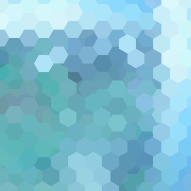 Altıgenli vektör arka planı. Kapak tasarımı, kitap tasarımı, web sitesi arka plan kullanılabilir. Vektör illüstrasyon. Mavi renk.