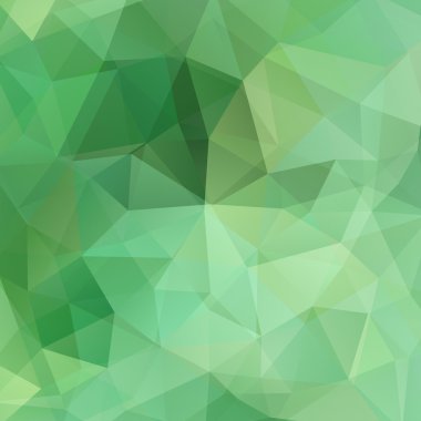 Arka plan üçgen yaptı. Geometrik şekiller ile kare kompozisyon. EPS 10 yeşil renk.