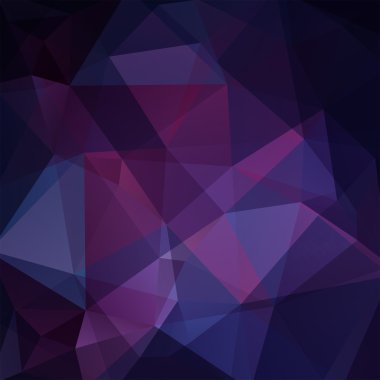 Abstract background consisting of triangles. Geometric design for business presentations or web template banner flyer. Vector illustration. Dark, pink, purple colors.