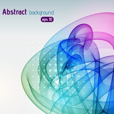 Abstract background with smooth lines. Color waves, pattern, art, technology wallpaper, technology background. Vector illustration. Rainbow-colored.