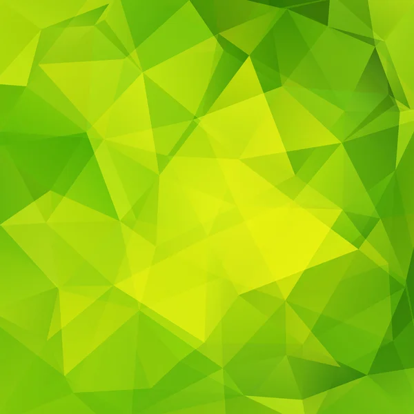 Fundo abstrato constituído por triângulos. Design geométrico para apresentações de negócios ou panfleto de banner de modelo web. Ilustração vetorial. Verde, cores amarelas . — Vetor de Stock