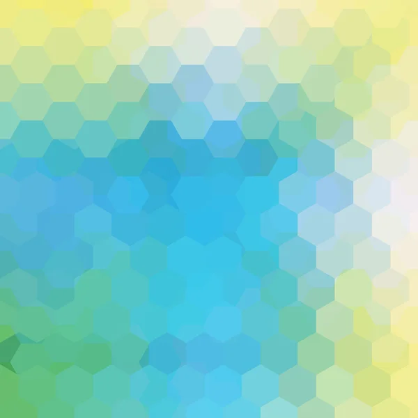 Анотація шестикутників векторний фон. Барвисті геометричні векторні ілюстрації. Творчий шаблон дизайну. Жовтий, синій, зелений кольори . — стоковий вектор