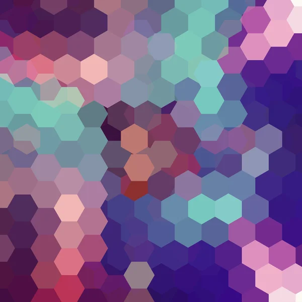 Hexágonos abstratos fundo vetorial. Ilustração vetorial geométrica colorida. Modelo de design criativo. Roxo, azul, rosa cores . —  Vetores de Stock