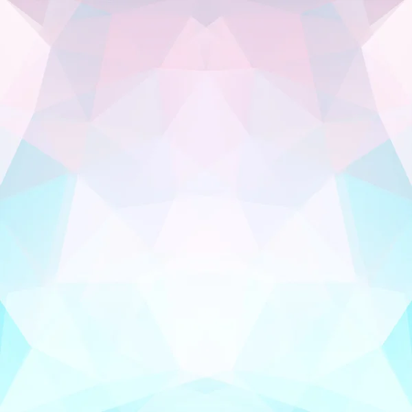 Geometriskt mönster, polygontrianglar vektor bakgrund i rosa, vita och pastellblåa toner. Illustration mönster — Stock vektor