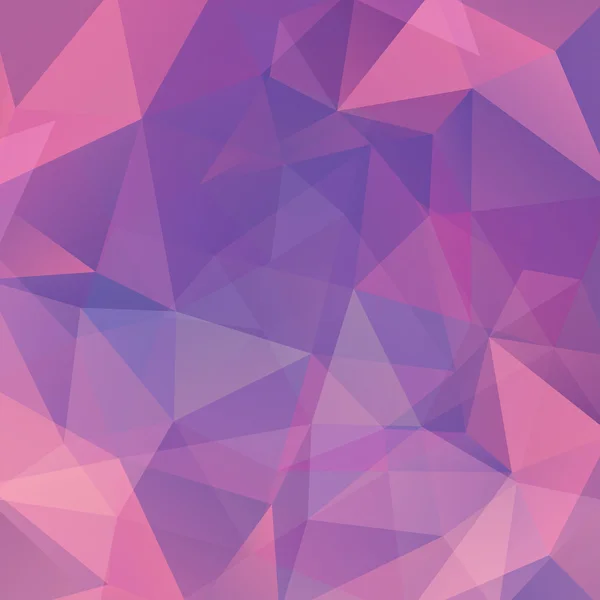 Geometrisches Muster, Polygon-Dreiecke Vektorhintergrund in rosa und lila Tönen. Illustrationsmuster — Stockvektor