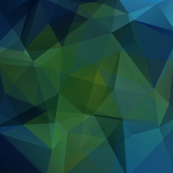 Sfondo astratto costituito da triangoli. Design geometrico per presentazioni aziendali o volantino banner modello web. Illustrazione vettoriale. Verde scuro, colori blu . — Vettoriale Stock