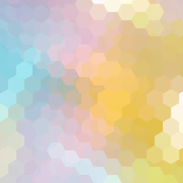 Background made of hexagons. Square composition with geometric shapes. Eps 10 Yellow, pink, blue colors. — Stok Vektör