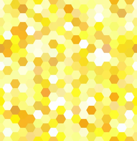 Background made of hexagons. Seamless background. Square composition with geometric shapes. Yellow color. — Stock Vector