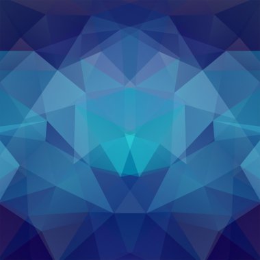 Geometrik şekillerin arka planı. Mozaik desen. Vektör Eps 10. Vektör çizimi . Mavi renk.