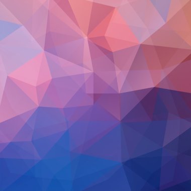 Üçgen oluşan arka plan. İş sunumları veya web şablonu afiş afiş için geometrik tasarım. Vektör çizim. Pembe, mavi renkler.