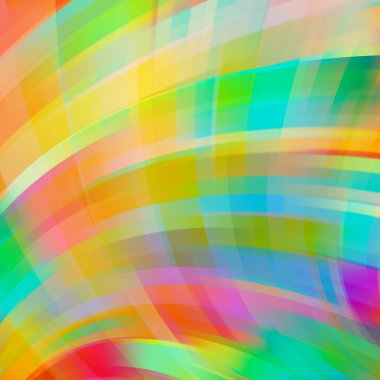 Bulanık ışık kavisli çizgilerile renkli soyut arka plan vektör illüstrasyon. Vektör geometrik illüstrasyon. Sarı, yeşil, kırmızı, mavi renkler.