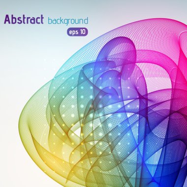 Renk dalgaları, desen, sanat, teknoloji duvar kağıdı, teknoloji arka plan. Vektör illüstrasyon. Gökkuşağı renkli.