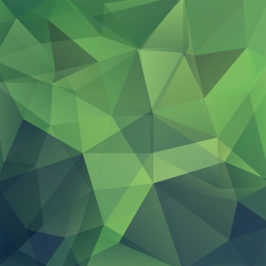 Soyut çokgen vektör arkaplanı. Yeşil geometrik vektör çizimi. Yaratıcı tasarım şablonu.