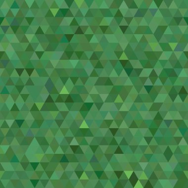 Abstract seamless mosaic background. Triangle geometric background. Vector illustration. green color. clipart