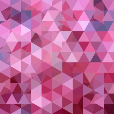 Üçgen oluşan arka plan. İş sunumları veya web şablonu afiş afiş için geometrik tasarım. Vektör çizim. Pembe, mor renkler. 