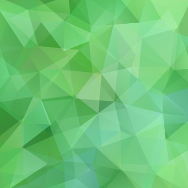 Geometrik şekillerin arka planı. Yeşil mozaik desen. Vektör EPS 10. Vektör illüstrasyonu