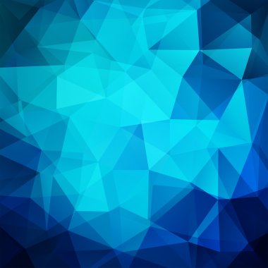 Geometrik şekillerin arka planı. Mavi mozaik desen. Vektör EPS 10. Vektör illüstrasyonu