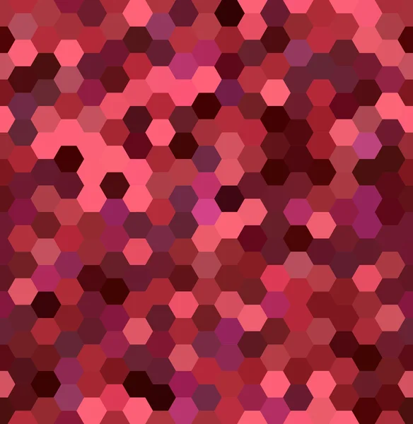 抽象无缝背景由六边形组成。用于业务演示或 Web 模板横幅传单的几何设计。矢量插图。红色、粉红色、棕色. — 图库矢量图片