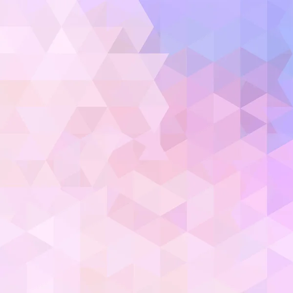 Abstracte mozaïek achtergrond. Driehoek geometrische achtergrond. Ontwerpelementen. Vector illustratie. Wit, roze, Violet kleuren. Pastel lichte achtergrond. — Stockvector