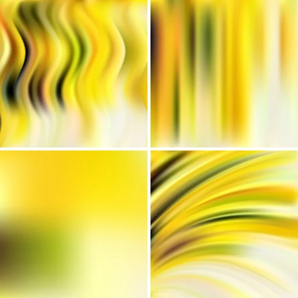 Abstract creative concept blurred background set. Elements for your website or presentation. Vector illustration. Yellow, black, white colors. — Stock Vector
