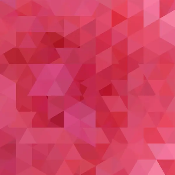 Fond fait de triangles. Composition carrée aux formes géométriques. Eps 10 Rouge, couleurs roses . — Image vectorielle