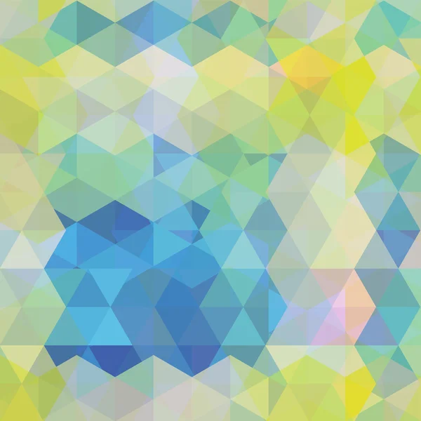 Fondo de formas geométricas. Fondo geométrico triangular abstracto. Patrón de mosaico. Vector EPS 10. Ilustración vectorial. Amarillo, verde, azul . — Vector de stock