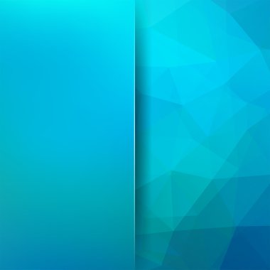 Abstract mosaic background. Blur background. Triangle geometric background. Design elements. Vector illustration. Blue color.
