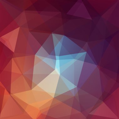 Geometrik şekillerin arka planı. Renkli mozaik deseni. Vektör Eps 10. Vektör illüstrasyon. Kahverengi, bej, mavi renkler.