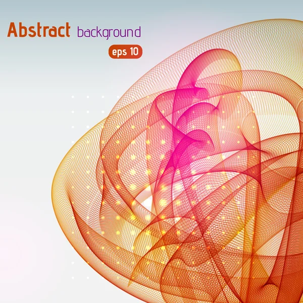 Abstrakte Wellen Hintergrund, Vektorillustration. rosa, orange Farben. — Stockvektor