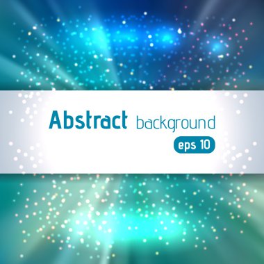 Bulanık sihirli ışık ışınları ile soyut arka plan vektör illüstrasyon, vektör illüstrasyon. Mavi renk.