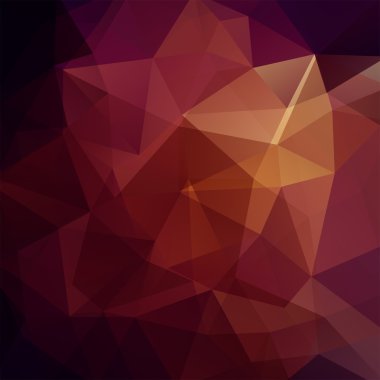 Üçgenlerden yapılmış arka plan. Geometrik şekilli kare kompozisyon. Eps 10 Kahverengi renk.