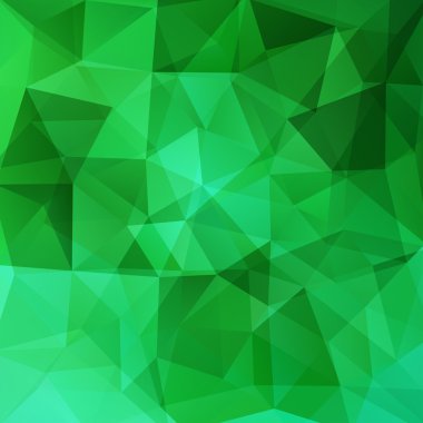 Poligonal vektör arka plan. Kullanılabilir kapak tasarımı, kitap tasarımı, Web sitesi arka plan. Vektör çizim. Yeşil renk.