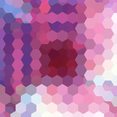 Geometrik şekillerin arka planı. Mor mozaik deseni. Vektör Eps 10. Vektör illüstrasyon. Beyaz, pembe, mor, mor renkler.