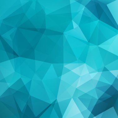 Üçgenlerden yapılmış arka plan. Geometrik şekilli kare kompozisyon. Eps 10 Mavi renk.