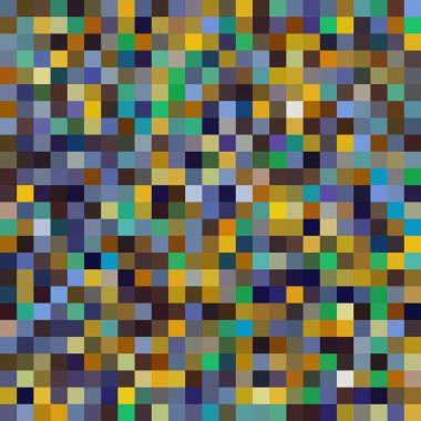 Dikişsiz geometrik kontrol deseni. Kumaş ve kağıt veya dekorasyon üzerine baskı için idealdir. Koyu kahverengi, siyah, sarı, yeşil, mavi renkler.