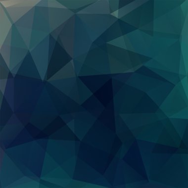 Çokgen mavi vektör arka plan. Kapak tasarımı, kitap tasarımı, web sitesi arka plan kullanılabilir. Vektör illüstrasyon. Koyu mavi renk.